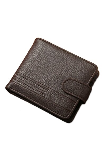 PriStyle Men's -Leather Wallet with ID Slot, Coin Pocket and Multiple Card Slots - Dark Brown