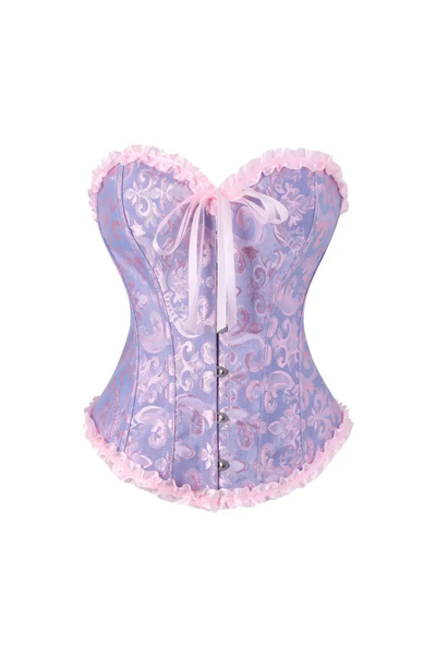 G&H UNDERWEAR Lilac Pink Vintage Gothic Corset