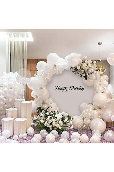 vivimall Latex Balloons for Arch, Set of 120 Balloons, Baptism, Straw and Glue Included in Box, 23 Cm, A