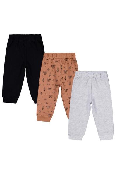 Civil Baby Civil Astronot Baskılı 3'lü Set 6-18 Ay Tek Alt Bebe - Standart 6-9 Ay