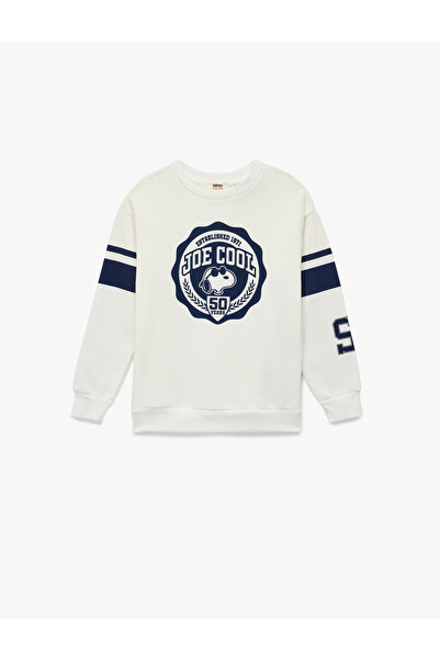 Koton Snoopy licencovaná rastrová mikina s dlouhým rukávem