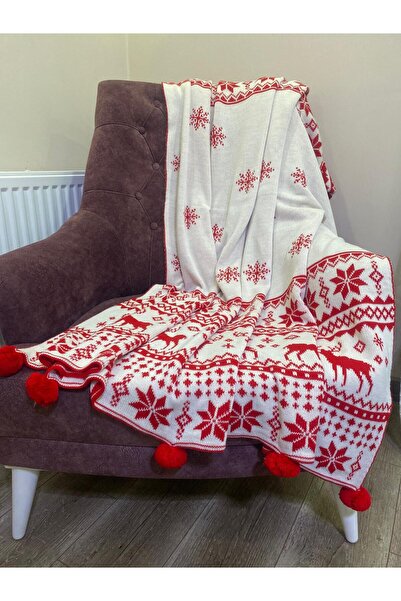 ART ÇEYİZ Tv Shawl Blanket Double-Sided Use Christmas Themed