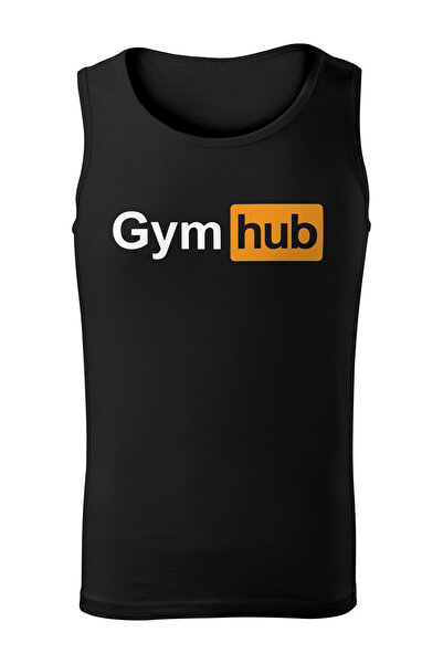 4desire.ro Tricou barbati, fara maneci, tip maiou, GYM HUB, 100% bumbac, repi...