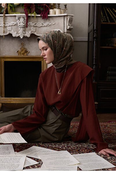 Fresh وشاح لينا ديسن من القطن والفسكوز المنقوش باللون المنك