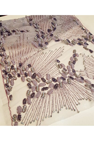 Safir Kumaş Kaliteli Ağır İşlemeli Ön Beden için Kuponlar 45/150 cm