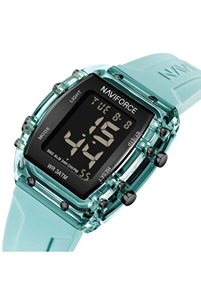 Naviforce Ceas de mână pentru femei Sport LCD Casual Modă Digital Silicon Albastru