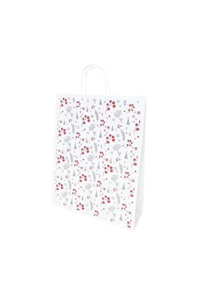 Papette Set of 10 Kraft Paper Bags with Pattern 14 Christmas 32 x 41(H) x 12cm