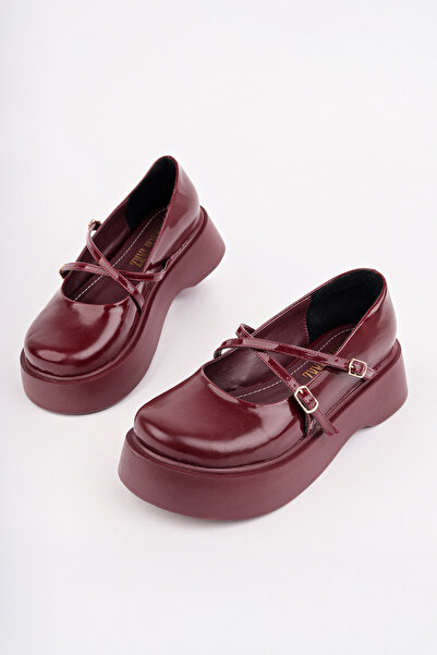 Madam Tarz Smr-4021 Thin Belt Thick Sole Loafer