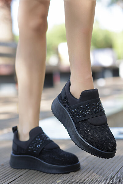 kajal ayakkabı Pantofi sport cu imprimeu cu piatră PRN 157