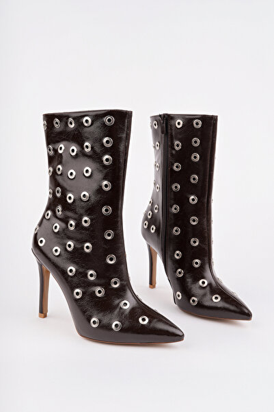 Madam Tarz ROSE-1230 Μπότες με λεπτό τακούνι με καρφιά