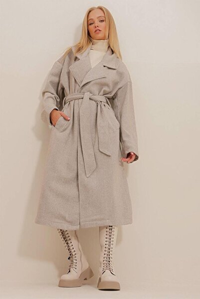 SOBİ Herringbone Stamp Coat