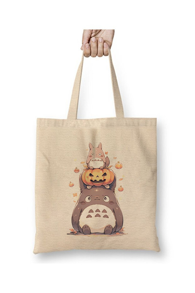 Toyaso Geantă din pânză Totoro Spirited Away pentru Halloween, cu mâner lung,...