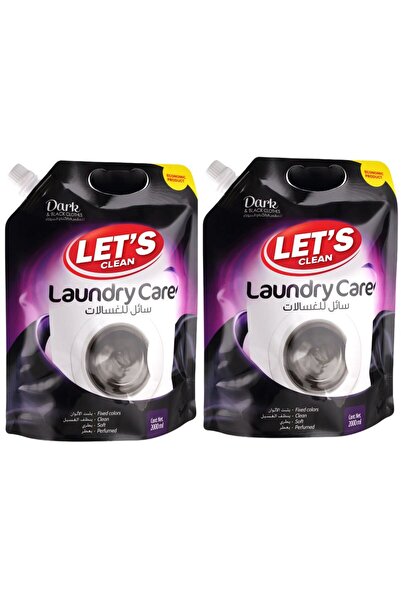 Let's Clean سائل غسيل الملابس الداكن 2 لتر عبوة من قطعتين