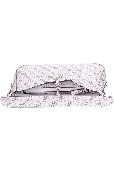 Guess Women's Brenton Small Hobo Handbag - White Elegant Design, -Friendly Materials, Stylish