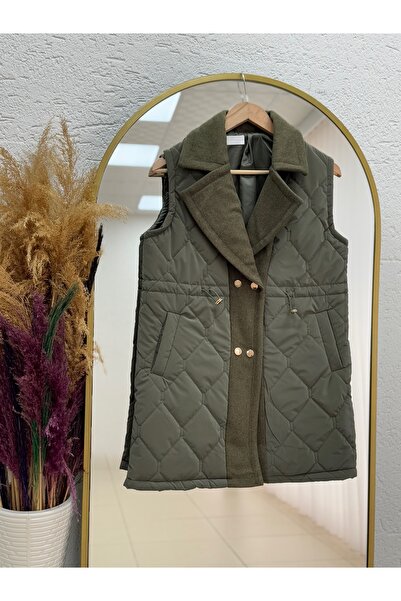 BENAHOLL سترة قابلة للنفخ بنمط البقلاوة من إيسيلا - EN2192 كاكي