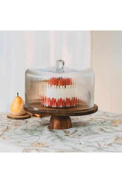 ÇIRPAN EV STRIPE AYAKLI OVAL CAM KEK FANUSU 33X27CM