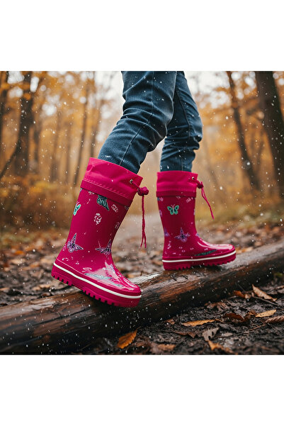 OEM Cizme de ploaie imblanite pentru copii, din cauciuc impermeabil, B217