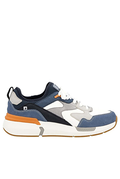 Rieker Men's sports shoes, SOFT, U1403-14 blue, -leather 42