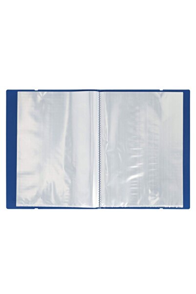 Strigo PP A4 folder with elastic, 20 protective sheets, dark blue SF087