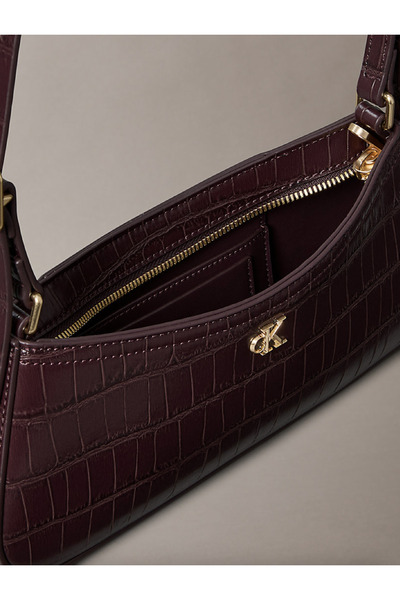 Calvin Klein Small Croc-Effect Shoulder Bag
