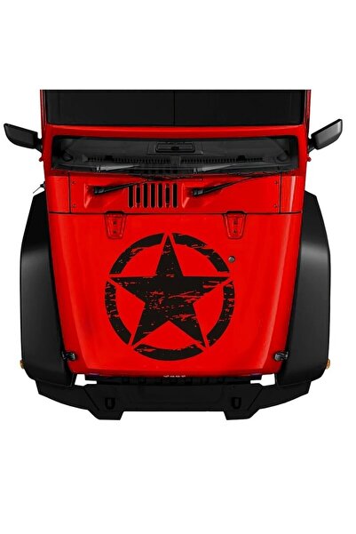 JollyMag Samolepiaca nálepka pre terénne vozidlá, model "Rusted Army Star", r...