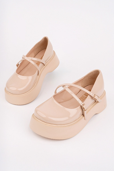 Madam Tarz Smr-4021 Thin Belt Thick Sole Loafer
