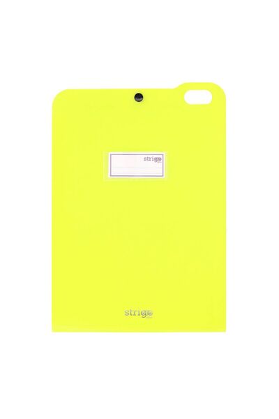 Strigo PP A4 organizer, vertical, 5 dividers, staple closure, neon green SF069