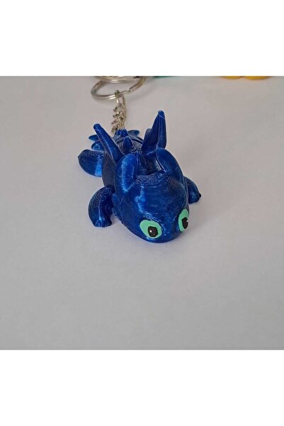 CosmosCraft Movable Keychain with Toothless Character Figure, Plastic