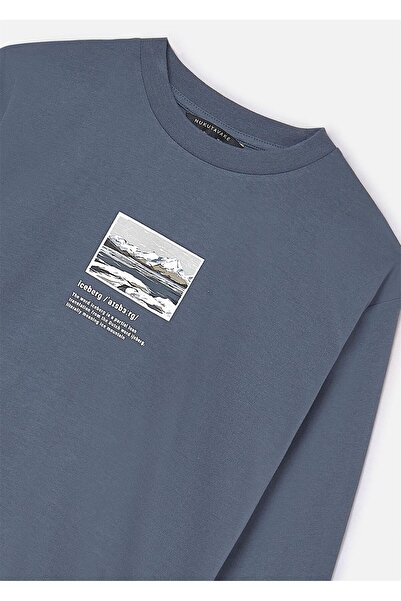 MAYORAL Tricou cu mânecă lungă pentru băiat cu imprimeu Albastru închis 7011