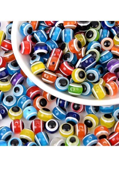 312 KONSEPT 50 τεμάχια πλαστικές χάντρες με χρώμα 8 χιλιοστών με σχήμα κακού ...