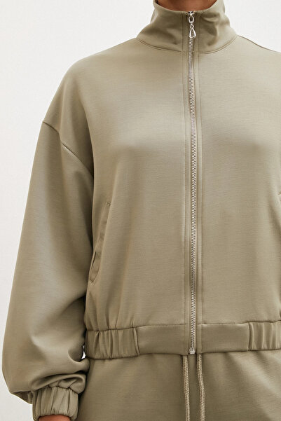 LC Waikiki Fermuarlı Sweatshirt Çağla