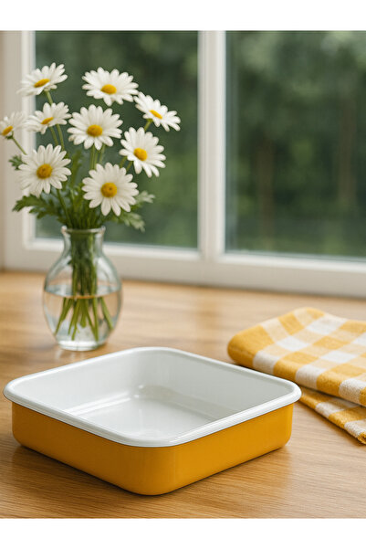 Elifle Emaye Kare Tepsi 20*20 cm Pişirme, Fırın, Kare tepsi