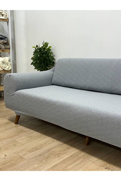Faiend Bohemian Jacquard 3-Seater Gray Sofa Cover |   Elastic Seat Cover | Sofa Bed Cover |   Seat Cover
