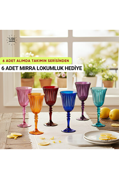 AKDEN STORE Crystal Decor Handcrafted Tall Goblet, Glass