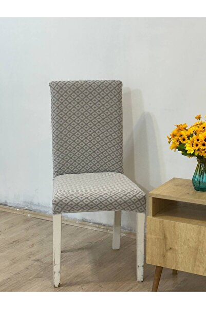 Faiend baklava Desen Likra Kumaşlı Tüylenmez Yikanabilir Sandalye Örtüsü Sandalye Kılıfı Yeni Model Tekli