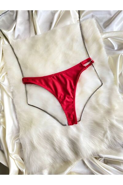 Maly Love Kadın Şık Çift Askılı Tanga Külot - Kırmızı İç Çamaşırı