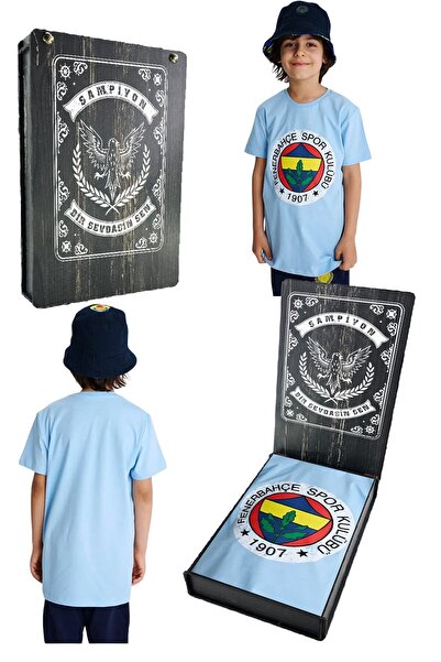 Fenerbahçe Original Licensed Laser Printed Color Logo Crew Neck Children's T-Shirt