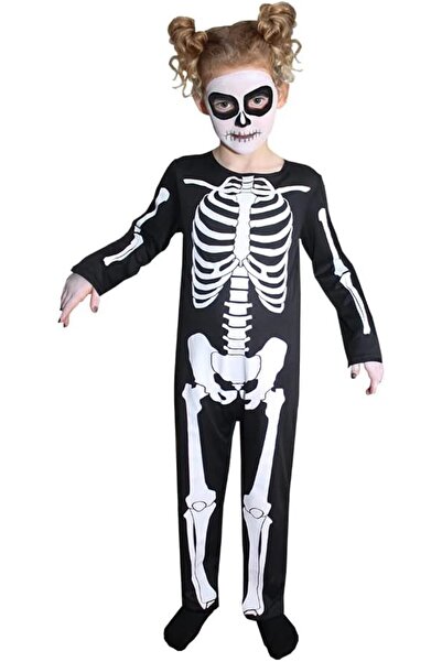 MAD TOYS Trick or Treat Cute Skeleton Jumpsuit Spooky Theme Party Halloween C...