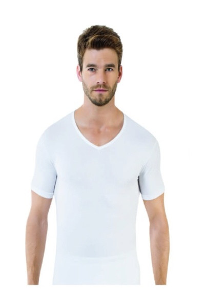 NightLove قميص أوزتاش الرجالي الأنيق ذو الرقبة على شكل حرف V 1903-Y