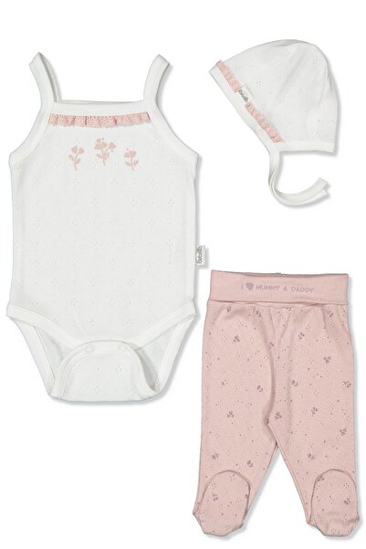 Bebetto AJURLU BODY SET 3LÜ (NATURE) PUDRA