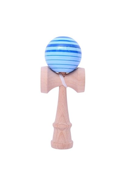 LEIBOO Professional wooden Kendama, 18 cm, skill game for children and adults, Gradient model, White - Blue