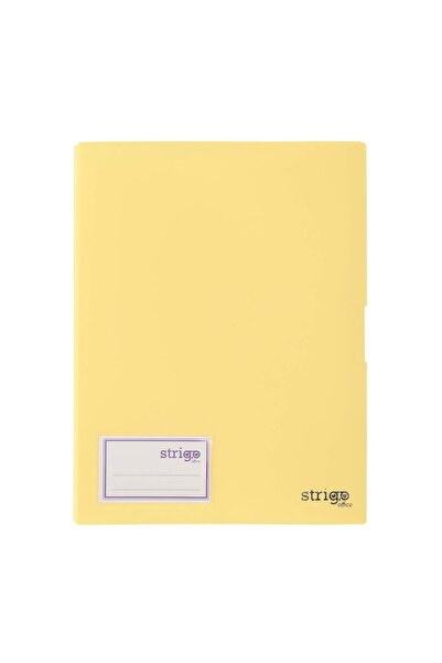 Strigo PP folder A4, 40 protective sheets, yellow SF086