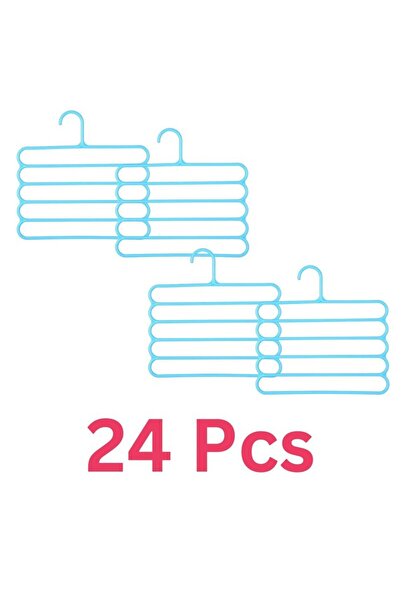 JollyMag Mercaton Set, 24 Multifunctional Plastic Hangers with 5 Positions fo...