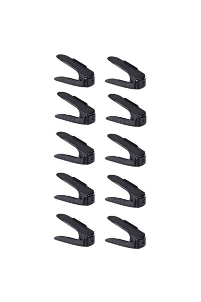 JollyMag Set of 10, Organizer, Shoe Rack, Adjustable 3 Positions, Double Stor...