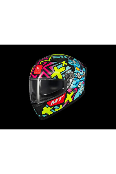 MT Helmets KASK MT BRAKER SV CRAZY TEDDY B7 PARLAK