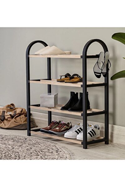 Silkyreal 1.Sınıf Süper Kalite Garantili Ahşap Çubuklu 4 Bölmeli Siyah Masif ...