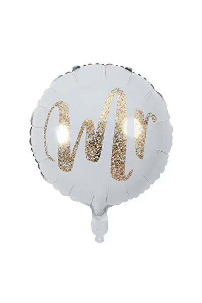 vivimall Foil Balloon, Circle Figurine, Wedding Theme, 45 Cm, Individual Packaging, Straw Included, Air Or He