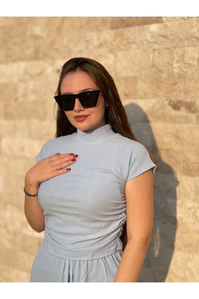 Stile Bella طقم نسائي مكون من قطعتين من القماش المزموم من الجانبين