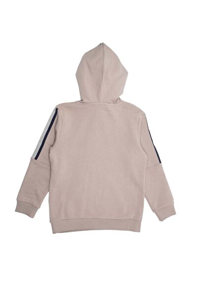 Ozmoz By Mukadder Özden Organic Light Brown Hooded Hooded Winter Sweatshirt for Boys