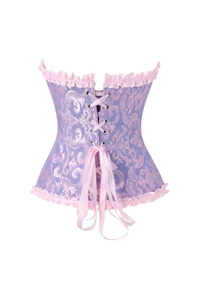 G&H UNDERWEAR Lilac Pink Vintage Gothic Corset